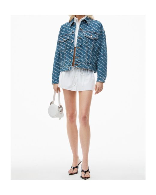 Alexander Wang Blue Button-Up Denim Jacket