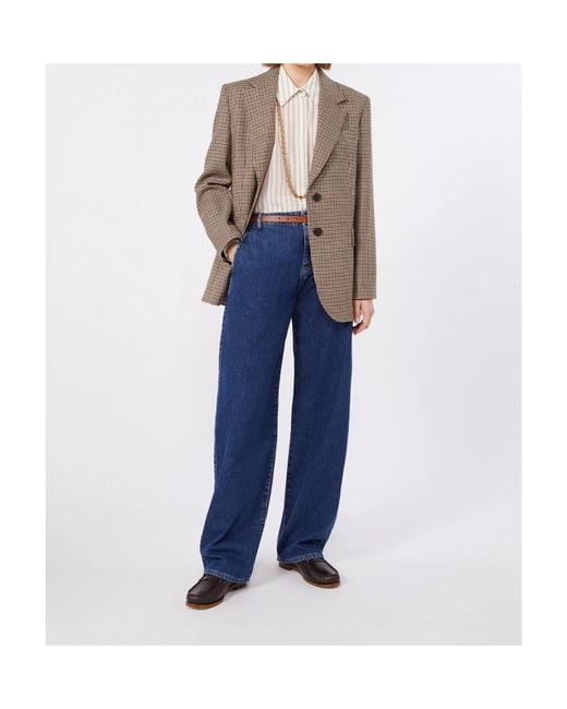 Max Mara Blue Barrel-Leg Denim Trousers