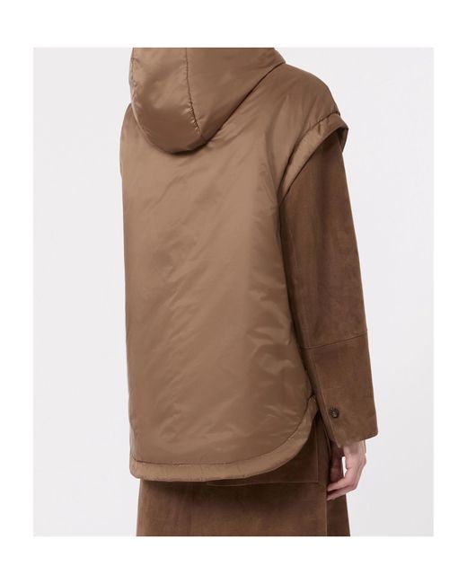 Max Mara Brown The Cube Sleeveless Jacket