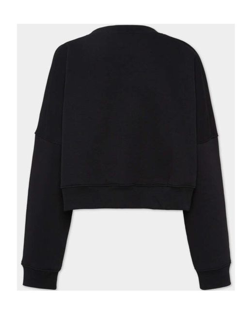 DSquared² Black Icon New Generation Onion Cropped Fit Crewneck Sweatshirt