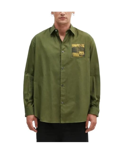 Undercover Green Pocket Button Shirt for men
