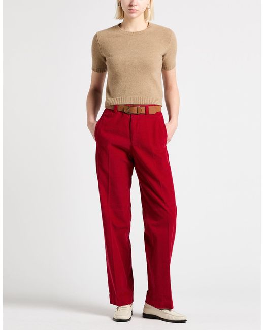Maison Margiela Red Casual Trouser