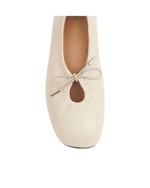Alohas Natural Drawstring Ballet Flats