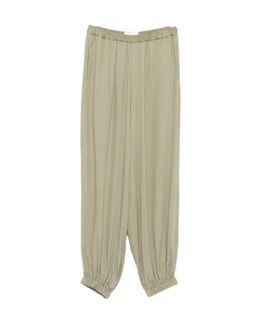 Frankie Shop Green Elastic Waist Casual Pants