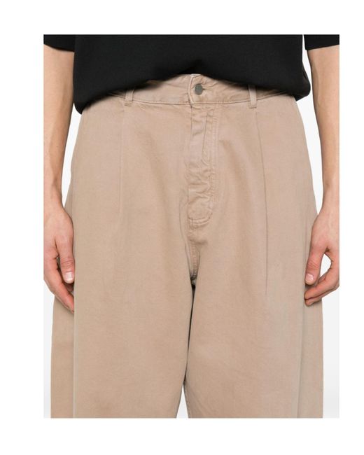 Studio Nicholson Natural Pleated Carpenter Trousers for men
