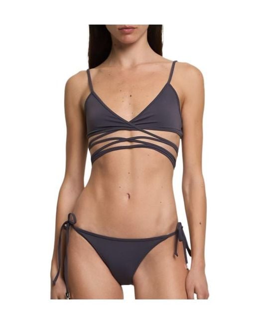 The Attico Multicolor Lycra Triangle Bikini