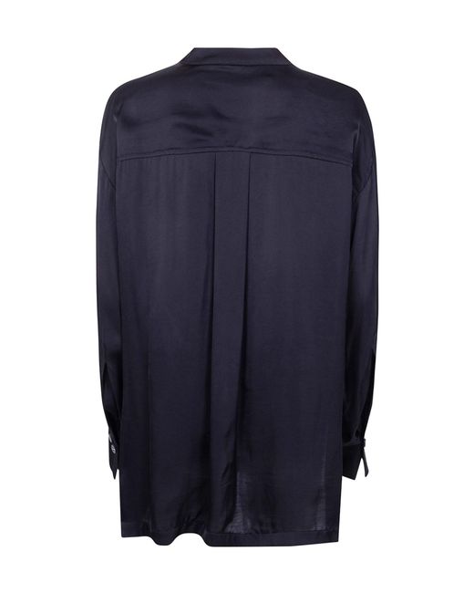 Thom Krom Blue Raw Edge Shirt Dress