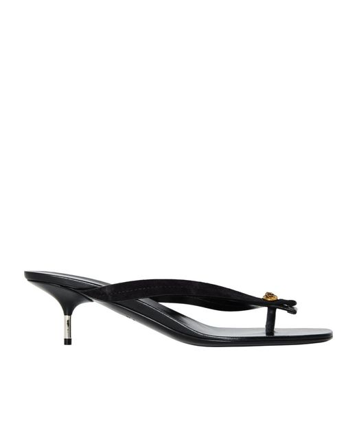 Versace Black Strappy Sandals