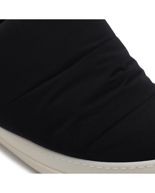 Rick Owens Black Porterville Puffer Slip On Sneakers for men