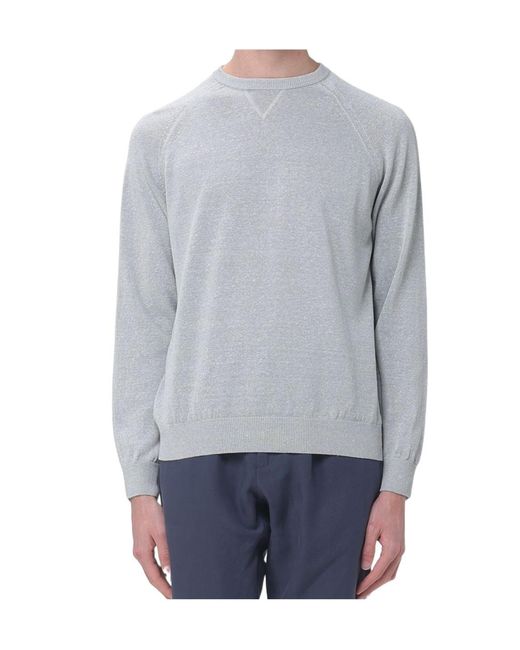 Eleventy Gray Long Sleeves Sweater for men