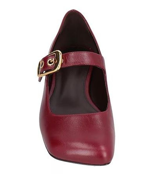 Chloé Red Patent Leather Flat Shoes