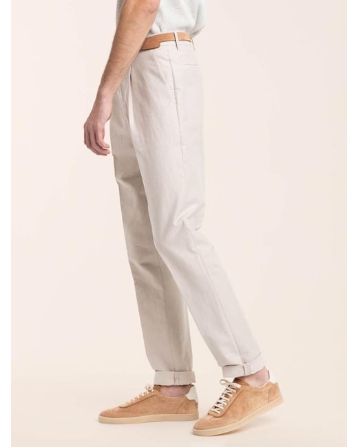 Brunello Cucinelli Multicolor Pleated Turn-Up Trousers for men