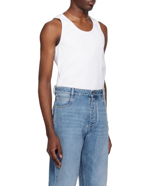 Bottega Veneta White Scoop-Neck Tank Top for men