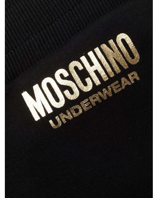 Moschino Black Teddy Metal-Sensitive Printed Sweatpants for men