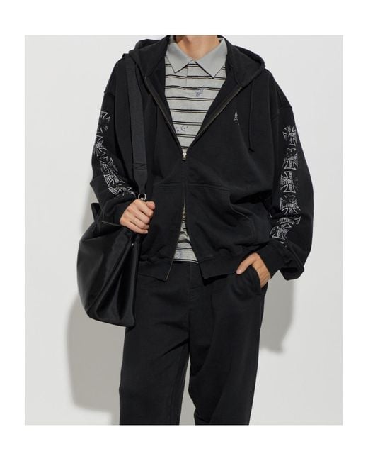 Vetements Black Long-Sleeved Hoodie for men