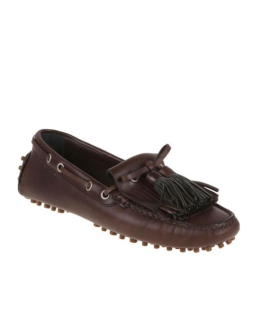 Brunello Cucinelli Brown Tassel Detailed Loafers