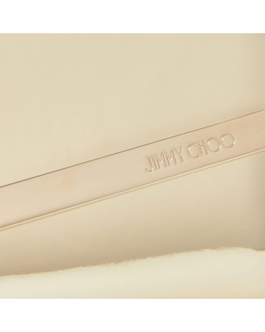 Jimmy Choo Natural Emmie Mirrored Pouch Bag