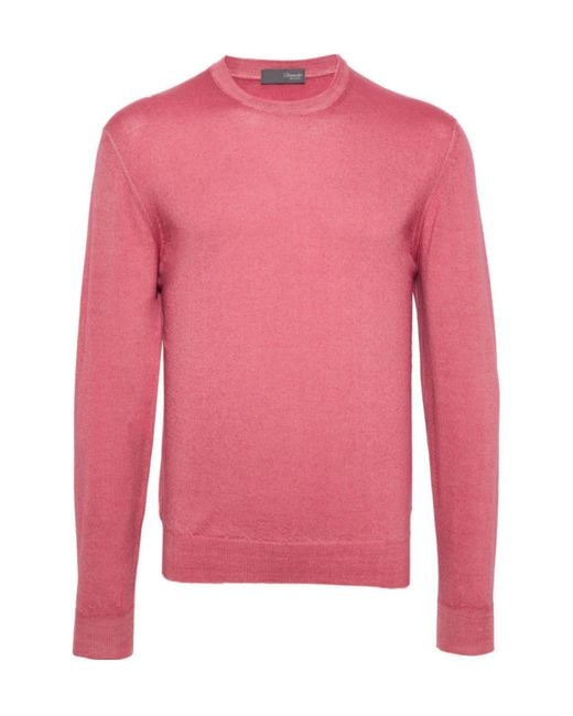 Drumohr Pink Crew-Neck Jumper for men