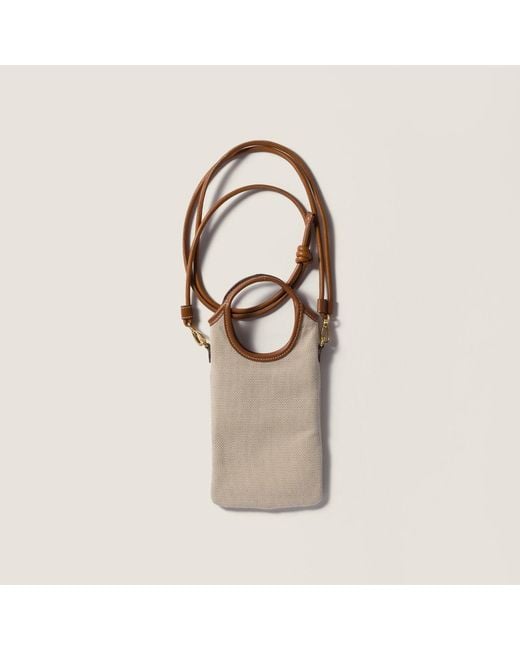 Miu Miu Natural Logo-Detail Smartphone Case