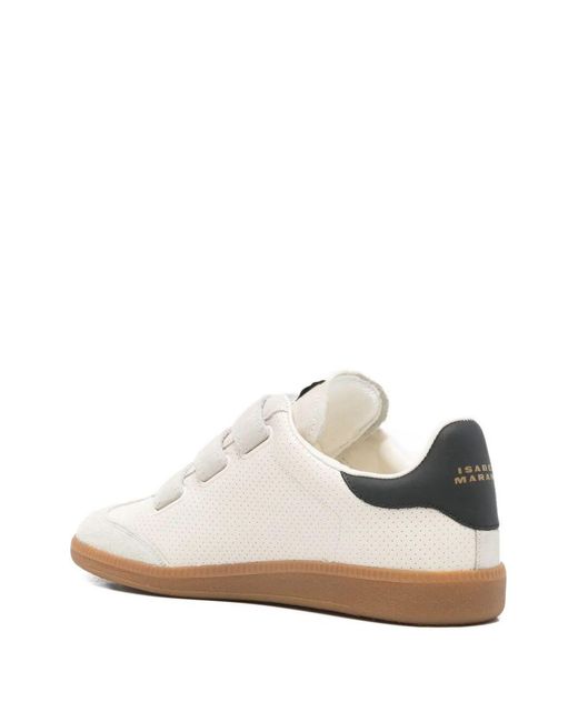 Isabel Marant White Leather Beth Logo Sneakers