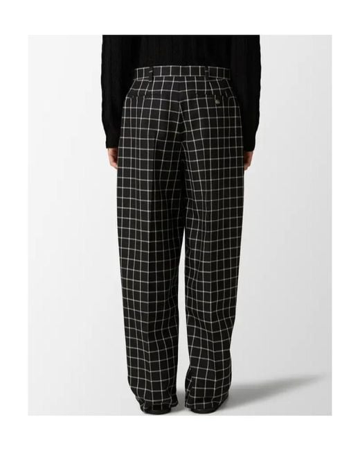 Marni Black Check Patterned Trousers for men