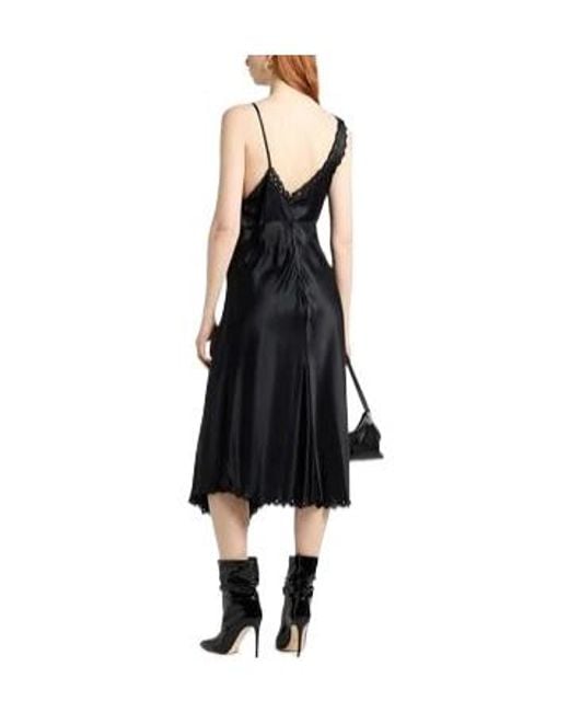 Isabel Marant Black Sleeveless Satin Dress