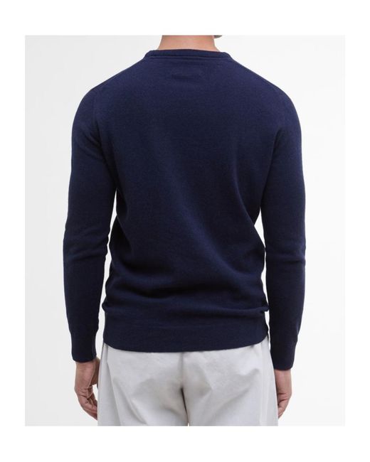 Barbour Blue Essential Crew Neck Sweatshirt for men