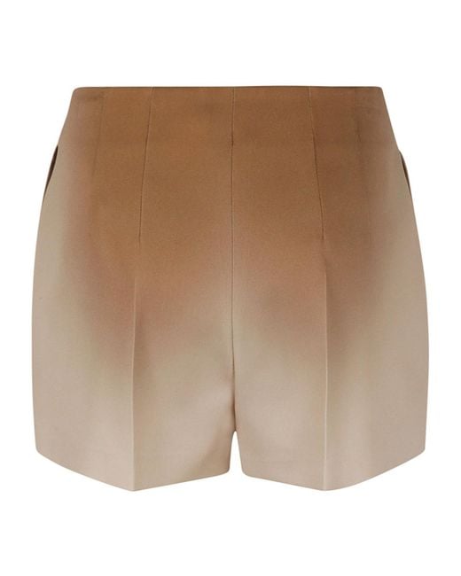 Ermanno Scervino Brown High-Waist Gradient-Effect Shorts