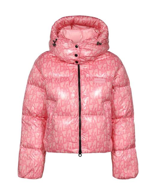 Duvetica Red Monogram-Print Jacket