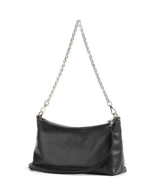 Coccinelle Black Embellished Chiain Linked Shoulder Bag