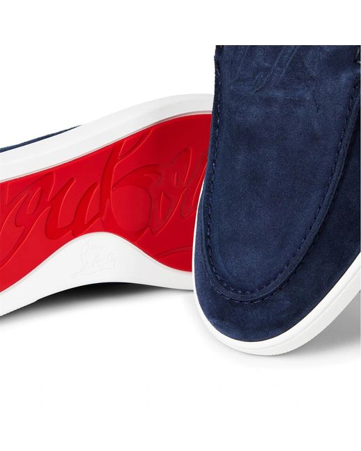 Christian Louboutin Blue Logo Loafers for men
