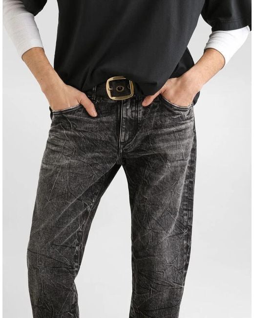 Dolce & Gabbana Black Logo-Plaque Jeans for men