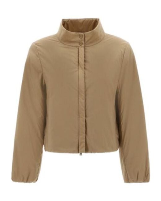 Herno Natural Logo-Plaque Water-Repellent Jacket