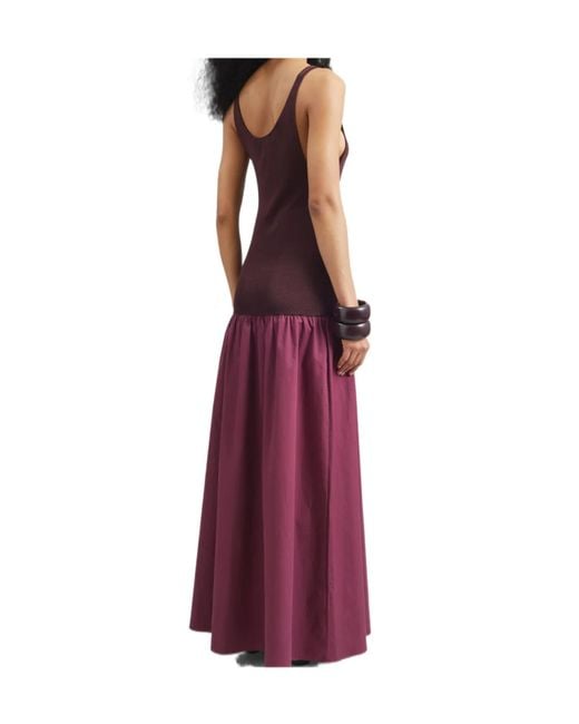 Frankie Shop Purple Iliya Drop Waist Maxi Dress
