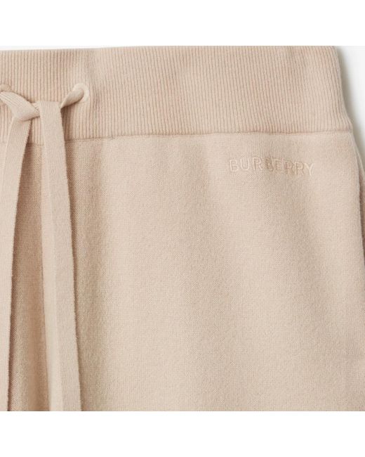 Burberry Natural Cashmere Drawstring Sweatpants for men