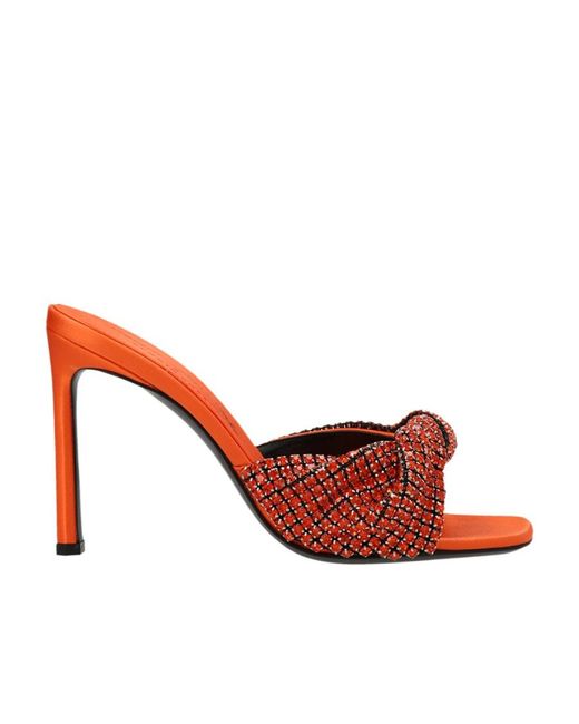 Sergio Rossi Red Logo Sandals