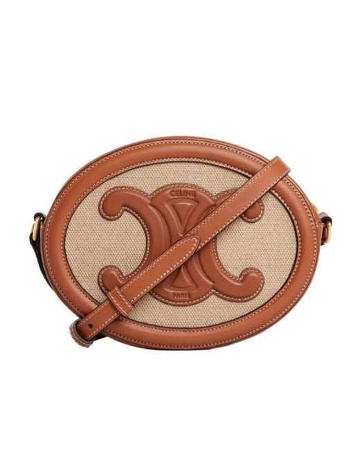 Céline Brown Oval Bag Cuir Triomphe