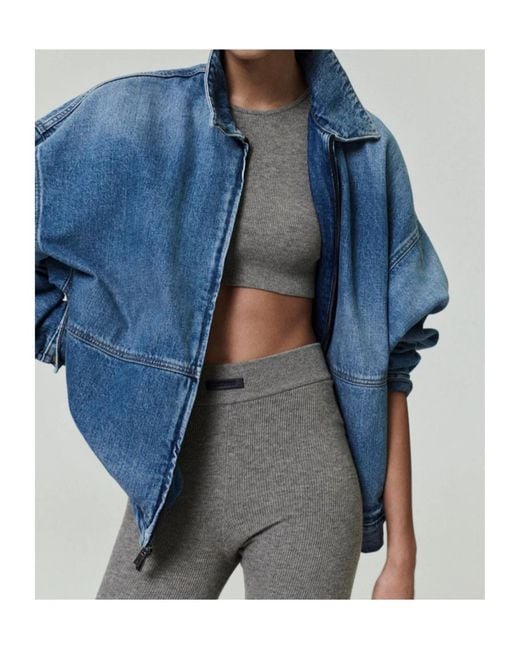 Fear Of God Blue Zip-Up Denim Jacket for men