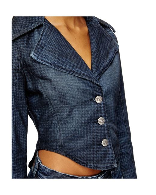 DIESEL Blue De-Ali- Cropped Jacket