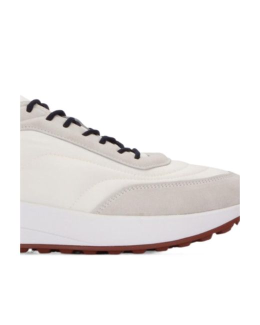 Loro Piana White Week End Walk Logo-Lace-Up Casual Sneakers for men