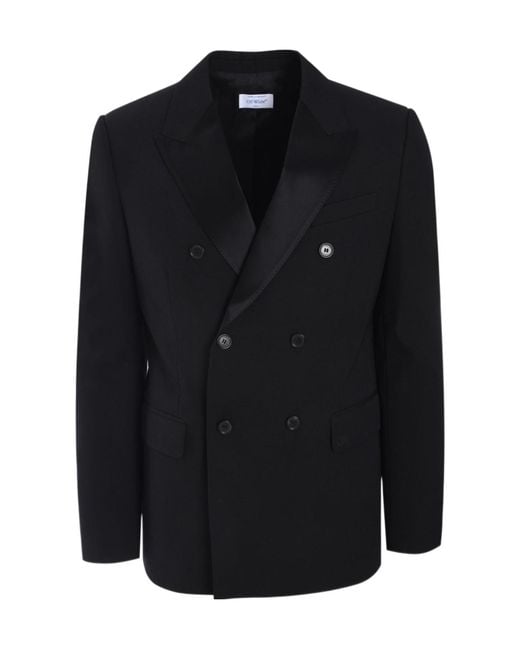 Off-White c/o Virgil Abloh Black Double-Breasted Blazer for men