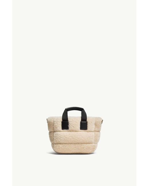 Moncler Natural Micro Caradoc Teddy Tote Bag