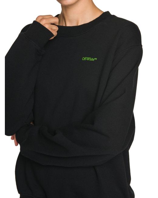 Off-White c/o Virgil Abloh Black Blurred Arrow Reg Crewneck Multico
