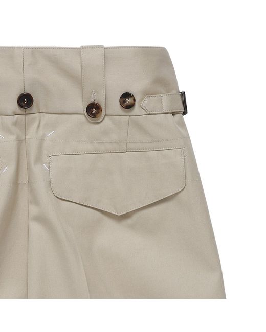 Maison Margiela Gray Buttoned Wide Leg Trousers