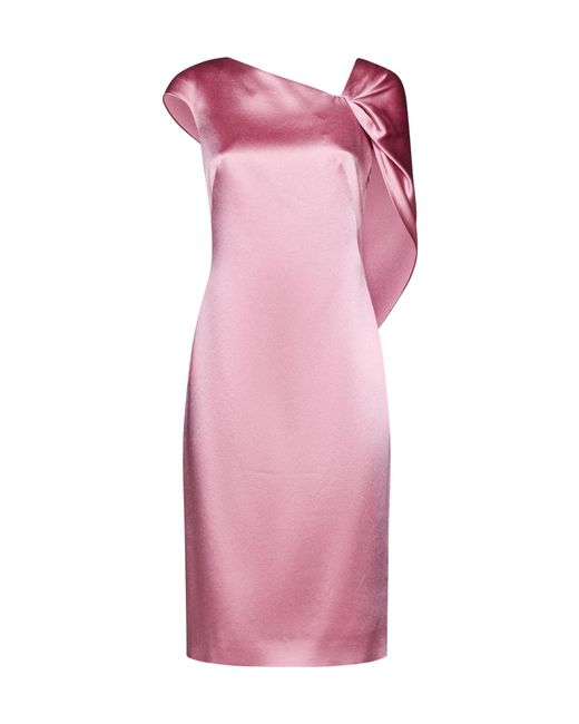 Givenchy Pink Asymmetric Draped-Back Dress