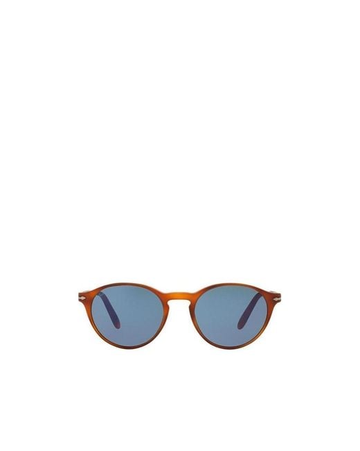 Persol Blue Round Frame Sunglasses for men