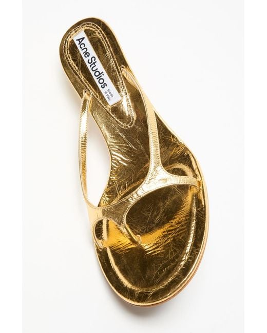Acne Metallic Leather Sandals