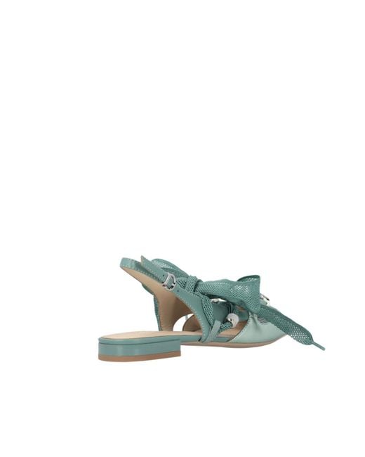 Pinko Green Bow Pointed Toe Slingback Pumps