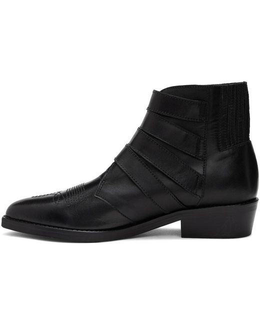 Toga Virilis Black Buckled Boots for men