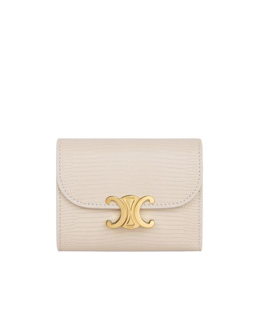 Céline Natural Small Flap Wallet Triomphe